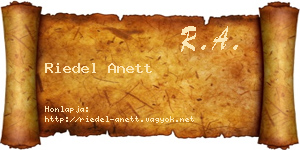 Riedel Anett névjegykártya